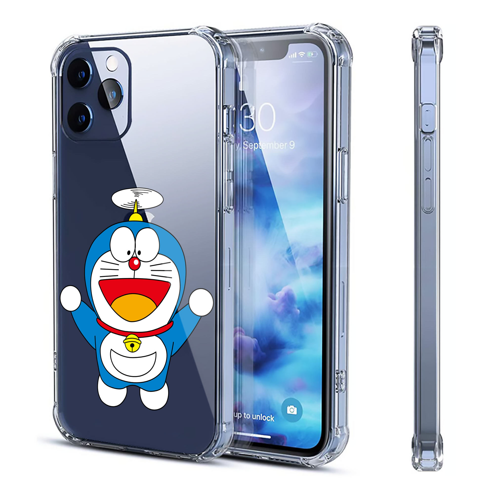 （画像用） ドラえもん Doraemon 【iPhone 12シリーズ対応】透明スマホケース（クリアソフトケース）